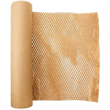 1 рулон переработанной упаковочной бумаги 12 дюймов X 33 фута, эко-сотовая бумага для перемещения упаковочной пленки, пригодный для вторичной переработки материал подушки
