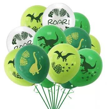 10шт 12-дюймовый Мультяшный Динозавр Воздушный шар на День Рождения Для мальчиков Тематика Сафари в Джунглях Украшения для Дня рождения Душа ребенка Латексные Воздушные шары