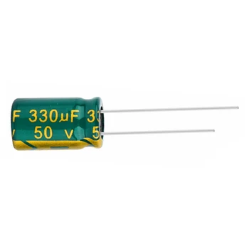 20 шт./лот высокочастотный низкоомный алюминиевый электролитический конденсатор 50 В 330 мкФ размер 10 *17 330 мкФ 20%