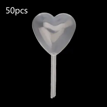 50шт Капельница для выжимания сердечек Пластиковые Пипетки Инжектор для кексов Ювелирный инструмент из смолы