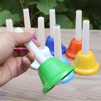 8 нотных диатонических металлических колокольчиков для детского игрушечного хора