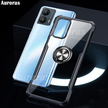 Auroras Для Motorola G73 Чехол С Кольцом-Держателем Прозрачная Рамка Подушки Безопасности Противоударный Мягкий Чехол Для Задней Крышки Moto Edge 20 40