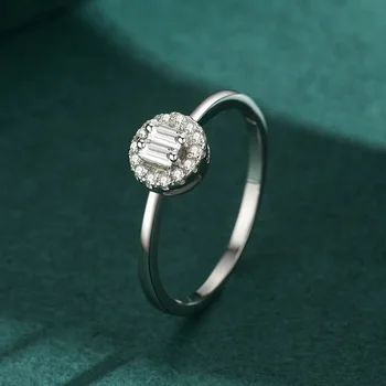 CYJ Изящное круглое кольцо на палец из европейского AAA CZ 100% стерлингового серебра S925 пробы для женщин, день рождения, свадебные украшения для девочек