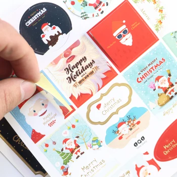 Domikee new cute kawaii Christmas theme декоративные наклейки для подарочных упаковок 