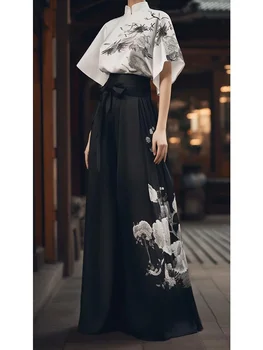 Hanfu Dress Set Китайский Традиционный Женский Повседневный Комплект Mamianqun Летний Модифицированный Hanfu Adult 2023 Custome Косплей