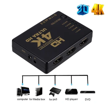 HDMI-совместимый Переключатель 4K HD1080P 3, 5-Портовый HD-Переключатель, Селекторный Разветвитель С Концентратором, ИК-Пульт Дистанционного Управления Для HDTV DVD TV BOX Z2