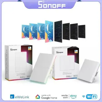 SONOFF T5 Wi-Fi EU/US Умный Настенный Выключатель 120/86-го типа С Сенсорной светодиодной Подсветкой, Мультисенсорный Пульт Дистанционного Управления eWeLink Через Alexa Google TX