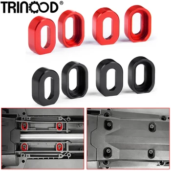 TRINOOD, 4 шт., накладка на основное шасси из алюминиевого сплава, Винт, Сиденье двигателя, Усиленная прокладка для 1/5 X-MAXX Xmaxx RC Запчасти для багги