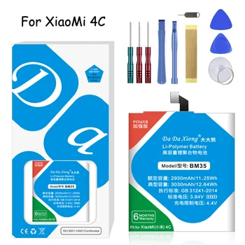 XDOU BM35 Полимерный Аккумулятор Для Xiao Mi XiaoMi Mi4c 4C M4C 3030 мАч Сменный Мобильный Телефон Bateria 2023 С Наклейкой Инструментов