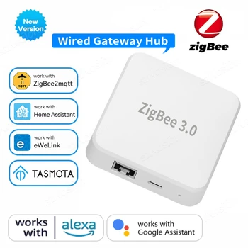 ZigBee 3.0 Smart Gateway Hub Приложение eWeLink Smart Home Automation Ethernet Bridge Работает с Домашним помощником Tasmota Zigbee2MQTT