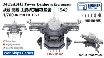 Бункер IJN70142 1/700 Набор для 3D-печати MUSASHI Tower Bridge & Equipments 1шт