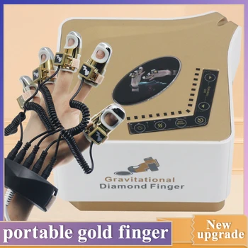 Высококачественный гравитационный пальцевой массажер для подтяжки лица и тела с радиочастотным микротоком Golden Finger RF EMS Massage 2023 Новинка
