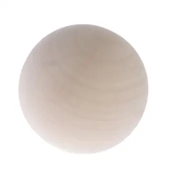 Деревянный круглый мяч, 7,5 см, необработанные шарики из натуральной круглой древесины твердых пород, гладкая береза