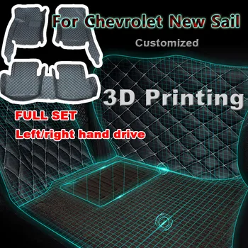 Для Chevrolet New Sail 3 2019 2018 2017 2016 2015 Автомобильные коврики Кожаные Ковры для укладки Деталей интерьера