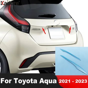 Для Toyota Aqua 2021 2022 2023 ABS Хромированные Аксессуары Отделка Крышки Заднего Багажника Автомобиля Накладка На Задние Ворота Молдинг Задней Двери Наклейка