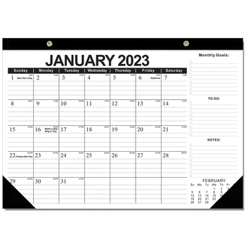 Ежедневное планирование на 2023-2024 годы, блокнот для письма в домашнем офисе, Защитная обложка для заметок, Органайзер на стене, Большой настольный календарь на 18 месяцев.