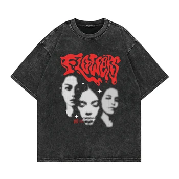 Женская винтажная футболка 90-х годов Tupac Wash, Винтажная рубашка Трэвиса Палибои, Уличная одежда для рэпа, Хлопковая футболка Y2K 100%