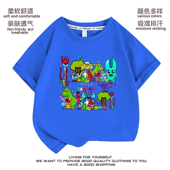 Игровая детская футболка Garten of Banban, Футболка с принтом Banban Garden, Забавная футболка с круглым вырезом из мультфильма, Детская Летняя одежда, Футболки, Топы