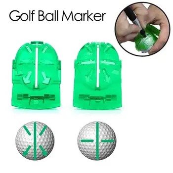 Инструмент для игры в гольф на открытом воздухе Маркер для рисования линий с 2 ручками Маркер для трафаретной линии для гольфа Инструмент для выравнивания маркера для мяча для гольфа