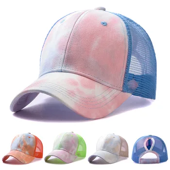 Лучшая Сетчатая женская бейсболка с конским хвостом, Мужская летняя шляпа Snapback, Женские шляпы в стиле хип-хоп с завязками, Повседневные Регулируемые уличные шляпы с косточками