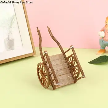 Миниатюрная имитация кукольного домика, собранная модель тележки, аксессуары 