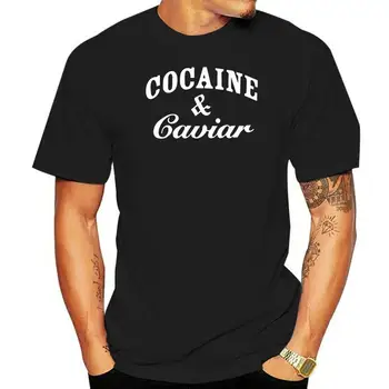 Мужская футболка COCAIN AND CAVIAR Black, летние топы, повседневные футболки, модная футболка большого размера