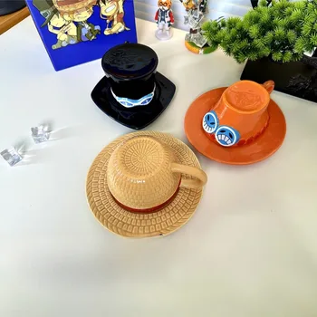 Мультяшная Кружка One Piece Luffy Ace Collection ASL Hat Керамическая Кружка Для Детей и студентов, Креативная Милая Чашка Для Кофе С Молоком