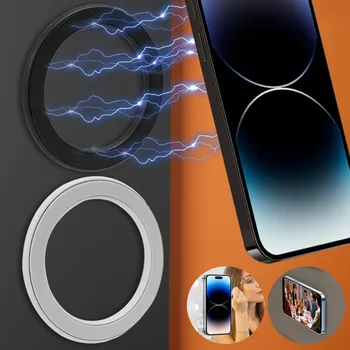 Настенный магнитный держатель для телефона, беспроводная зарядка для Magsafe для Iphone 15 Samsung, автомобильный держатель на липучке с магнитным кольцом Stcker