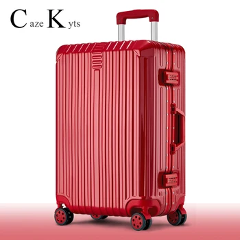 Новый модный комплект для багажа на колесиках с паролем, тележка для ручной клади, спиннер для багажа, Женский дорожный чемодан, бесплатная доставка
