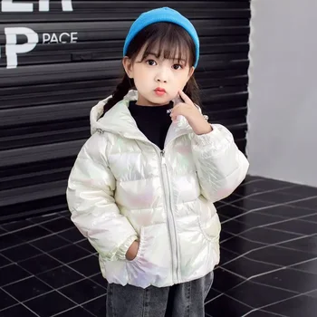 Пальто для малышей 2024 года, детский пуховик для мальчиков и девочек среднего размера, яркие короткие пальто в иностранном стиле, классная верхняя одежда