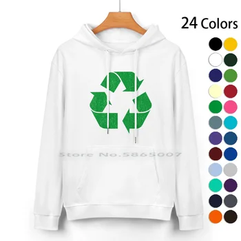 Переработанный свитер с капюшоном из чистого хлопка 24 цвета Переработанный Зеленый Обновленный Повторно Используемый Окружающая среда Парад в честь Дня Земли Мероприятие из 100% хлопка с капюшоном