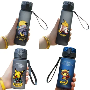 Пластиковая портативная чашка для воды Pokemon Pikachu Аниме Каваи для студентов, уличный фитнес-компьютер, мужская женская спортивная чашка, подарки для детей