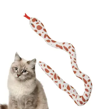 Плюшевая игрушка для кошек в виде змейки, милая картонная коробка в форме змеи, Интерактивные игрушки для кошек, стимулирующие прорезывание зубов, игрушки для домашних котенков