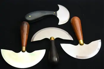 Портативный профессиональный французский нож с полукруглым лезвием, нож для рукоделия, Деревянная ручка, Режущий инструмент для зачистки