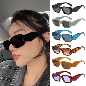 Прямоугольные солнцезащитные очки для женщин, мужские солнцезащитные очки Y2k, модные солнцезащитные очки в стиле ретро 90-х, винтажные солнцезащитные очки в квадратной оправе, прямоугольные солнцезащитные очки