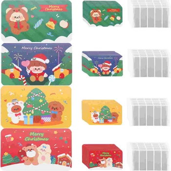Рождественские Скретч-карты Xmas Blessing Off Coating DIY для Детей Поздравительные Бумажные Скретч-наклейки Студент