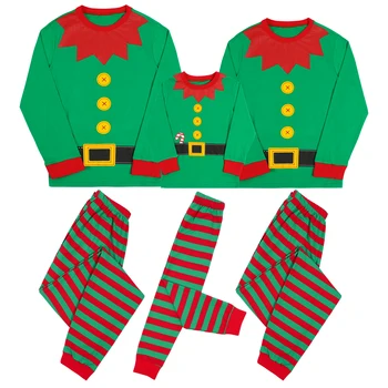 Семейные Рождественские пижамы 2023, подходящие для взрослых, Комплект рождественской пижамы для мальчиков, Новогодняя пижама с эльфом, пижама с оленем для мамы и папы