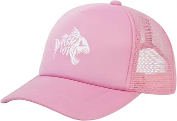 Сетчатая шляпа Fear-No-Fish, розовые шляпы дальнобойщиков, бейсболка с регулируемыми забавными изогнутыми полями
