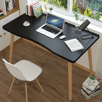 Современный домашний компьютерный стол в скандинавском стиле Простая спальня Офис рабочий стол Эргономика Вогнутый дугообразный угол круглого стола