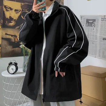 Тонкая куртка, мужская свободная куртка большого размера, весенняя, летняя и новая ветровка из Гонконга, молодежная куртка Joker, мужская студенческая весна