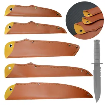 Уличное снаряжение Карманный охотничий кожаный футляр для ножен Чехол для фонарика Чехол для петли для ремня Походный складной нож для переноски