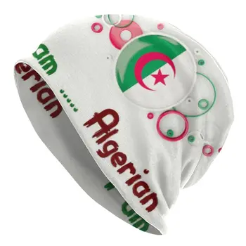 Флаг Алжира Шапочка-Бини Унисекс Зимняя Теплая Шапочка Homme Вязаные Шапки Модные Уличные Алжирские Гордые Тюбетейки Шапочки Шапочки Для