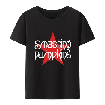 Футболка The Smashing Pumpkins Rock, дышащие топы Премиум-класса Для мужчин И женщин, футболка с круглым вырезом и принтом, повседневная уличная одежда, Camisetas