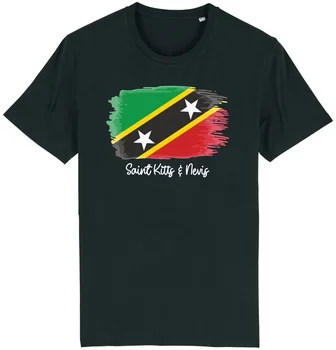 Футболка с флагом Сент-Китса и Невиса, поддержка национальности страны, спортивная футболка унисекс