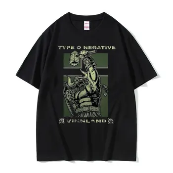 Футболки Rock Band Type O Negative, мужская уличная одежда оверсайз, мужская готическая футболка с коротким рукавом, мужская женская модная футболка из чистого хлопка