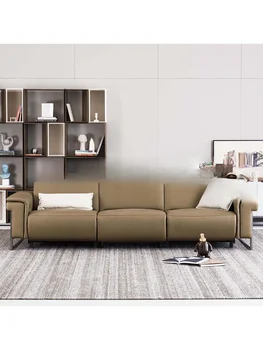 Художественный диван/Легкая роскошная минималистичная кожа/Диван с электроприводом /ZS
