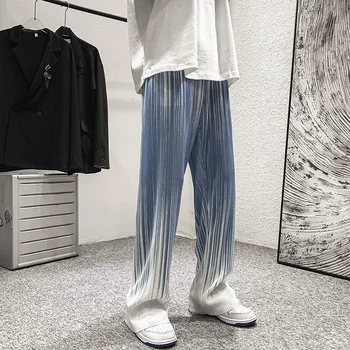Эстетичные шикарные брюки, спортивные штаны, мужские повседневные брюки Harajuku, мужские летние Тонкие Свободные брюки для уборки, уличная одежда для бега трусцой.