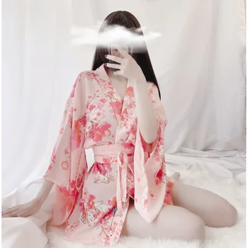 Японское традиционное кимоно, нижнее белье, сексуальный наряд для косплея, Женский халат, костюмы Юката, Пижамы, мягкая одежда для косплея
